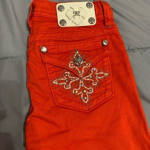 Miss me size 16 orange skinny jeans